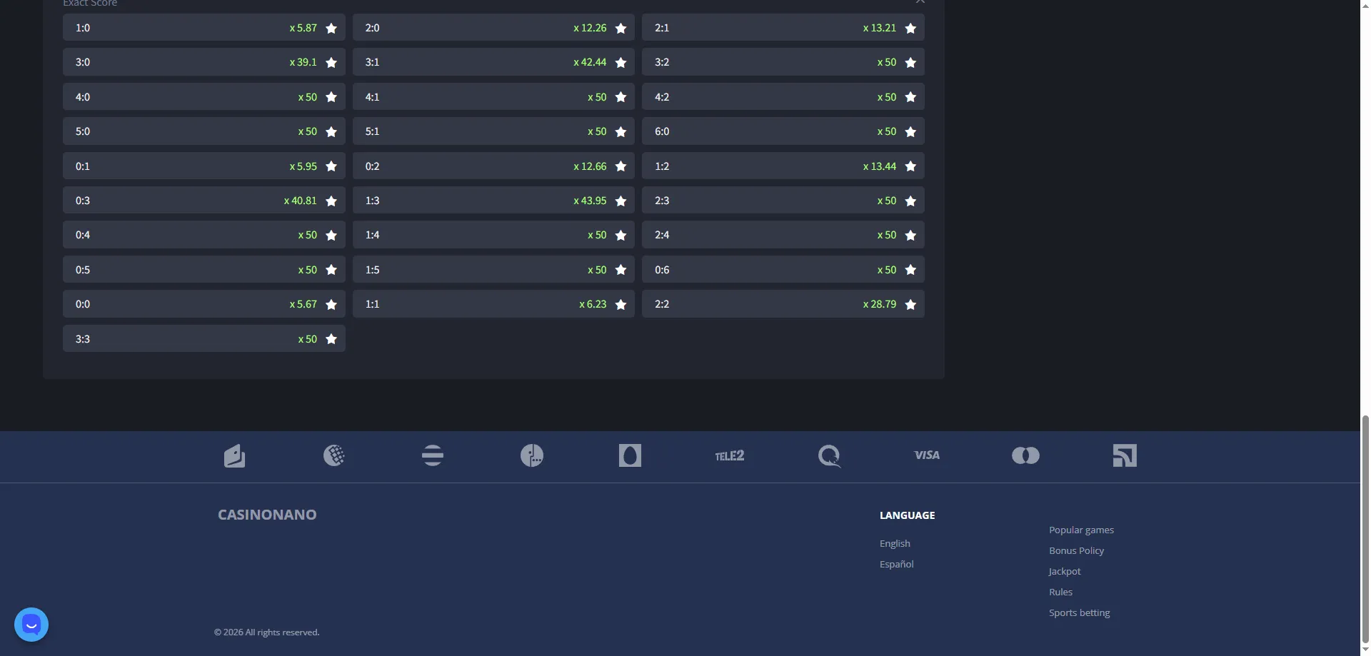 Métodos de pago disponibles en Nano Casino Chile CLP